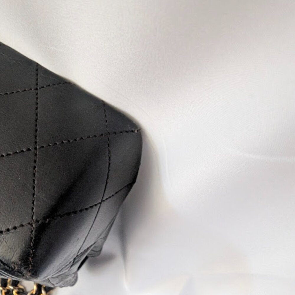 Chanel Vintage Paris Limited Edition Black Lambskin Double Flap Bag - Picture 11 of 12